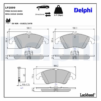 DELPHI LP2099 EAN: 5012759428498.