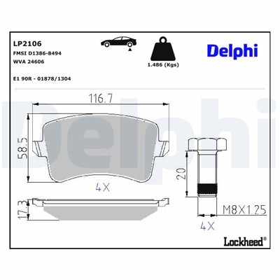 DELPHI LP2106 EAN: 5012759428597.