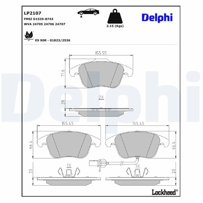 DELPHI LP2107 EAN: 5012759432013.