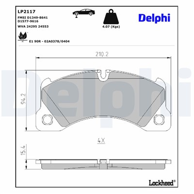 DELPHI LP2117 EAN: 5012759434024.