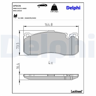 DELPHI LP2131 EAN: 5012759437261.
