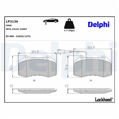 DELPHI LP2136 EAN: 5012759442289.