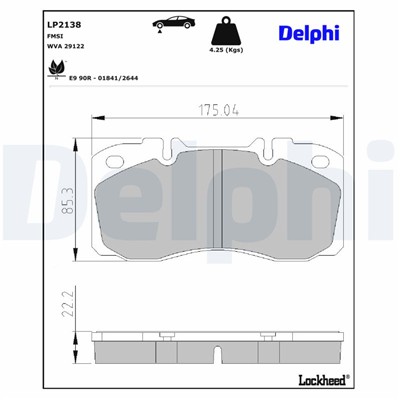 DELPHI LP2138 EAN: 5012759445921.