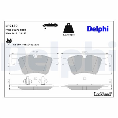 DELPHI LP2139 EAN: 5012759442296.