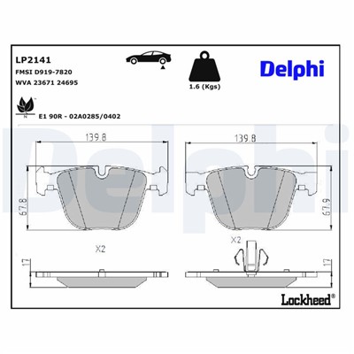 DELPHI LP2141 EAN: 5012759434093.