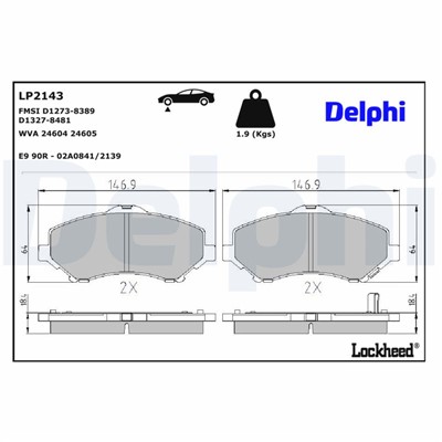 DELPHI LP2143 EAN: 5012759434116.