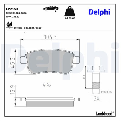 DELPHI LP2153 EAN: 5012759434185.