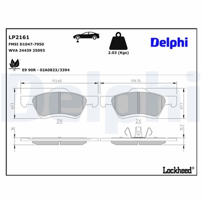 DELPHI LP2161 EAN: 5012759438398.