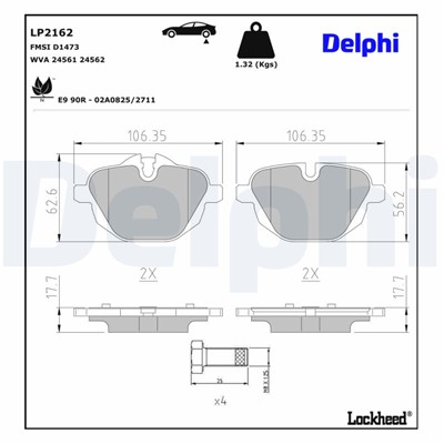 DELPHI LP2162 EAN: 5012759438404.