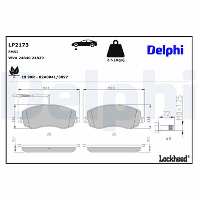 DELPHI LP2173 EAN: 5012759442180.