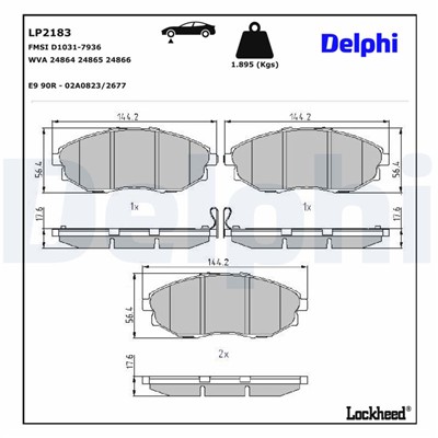 DELPHI LP2183 EAN: 5012759442241.