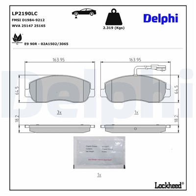 DELPHI LP2190LC EAN: 5012759633823.