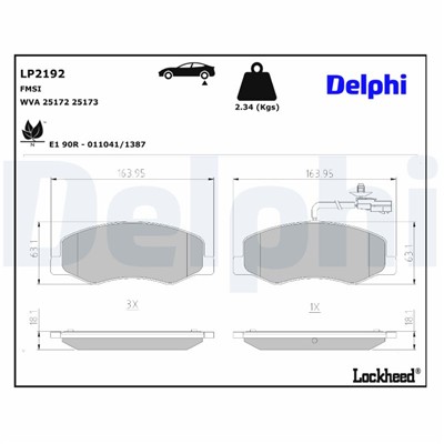 DELPHI LP2192 EAN: 5012759449745.