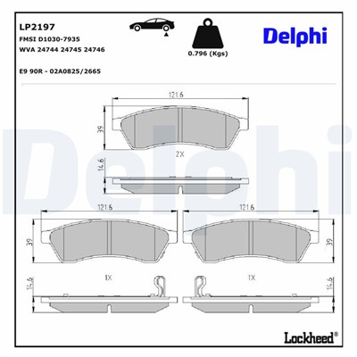 DELPHI LP2197 EAN: 5012759450499.