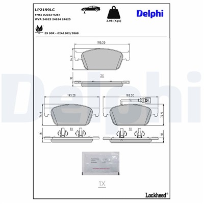 DELPHI LP2199LC EAN: 5012759633854.