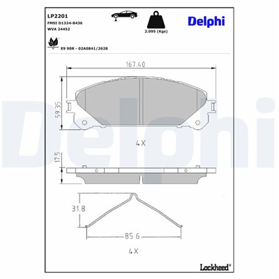DELPHI LP2201 EAN: 5012759451526.