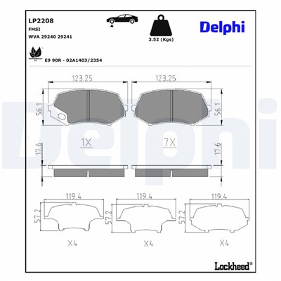 DELPHI LP2208 EAN: 5012759451571.