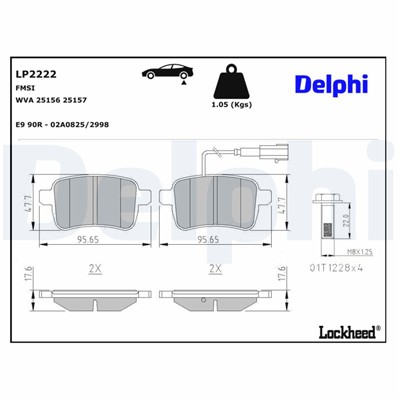 DELPHI LP2222 EAN: 5012759456347.