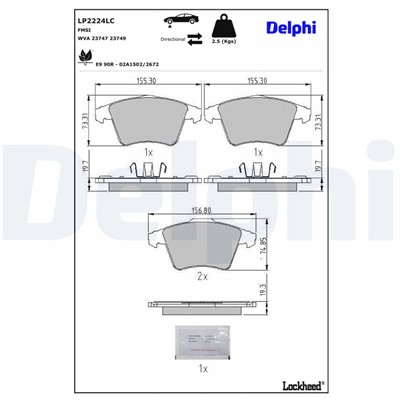 DELPHI LP2224LC EAN: 5012759633861.