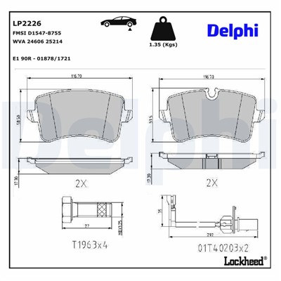 DELPHI LP2226 EAN: 5012759455791.