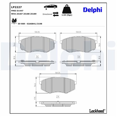 DELPHI LP2227 EAN: 5012759462157.