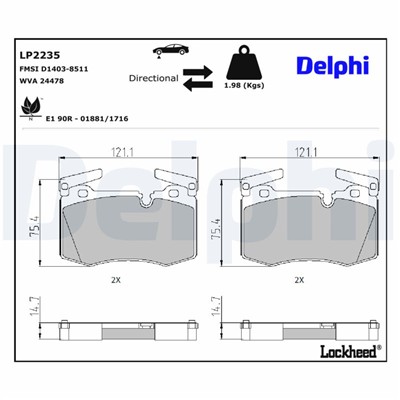 DELPHI LP2235 EAN: 5012759457276.