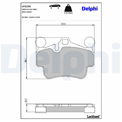 DELPHI LP2236 EAN: 5012759467459.
