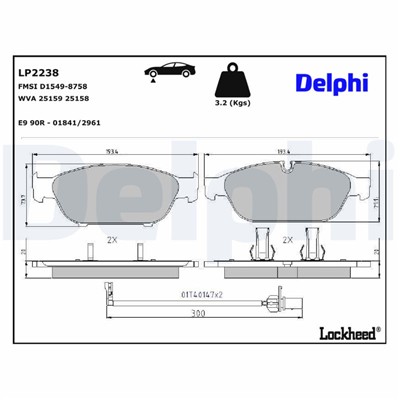 DELPHI LP2238 EAN: 5012759459690.