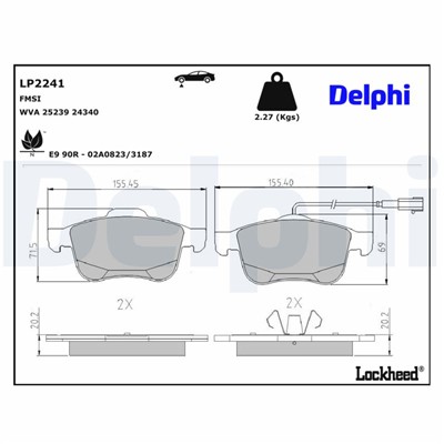 DELPHI LP2241 EAN: 5012759462515.