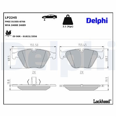 DELPHI LP2245 EAN: 5012759467466.