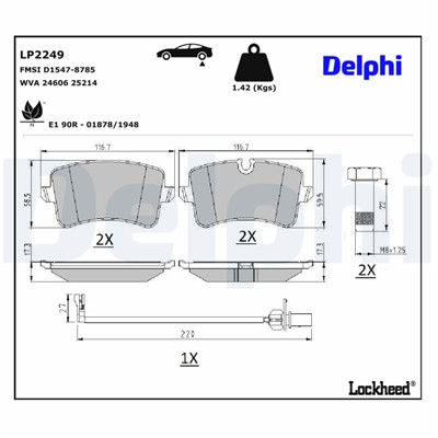 DELPHI LP2249 EAN: 5012759465219.