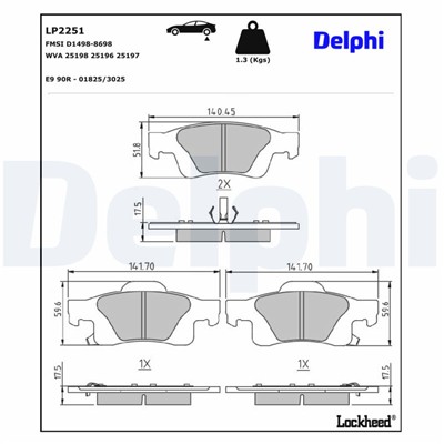 DELPHI LP2251 EAN: 5012759463864.