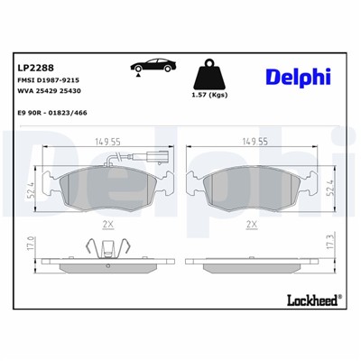 DELPHI LP2288 EAN: 5012759471166.