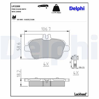 DELPHI LP2289 EAN: 5012759469897.