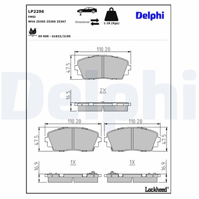 DELPHI LP2296 EAN: 5012759470213.