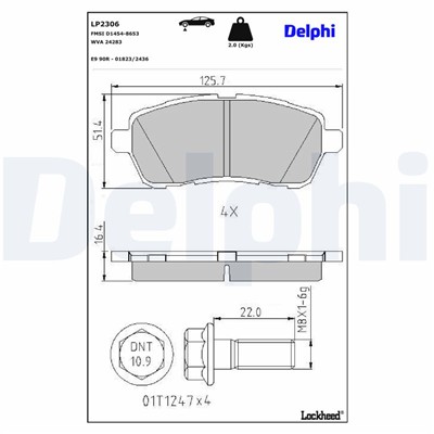DELPHI LP2306 EAN: 5012759469910.