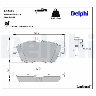 DELPHI LP2441 EAN: 5012759489390.