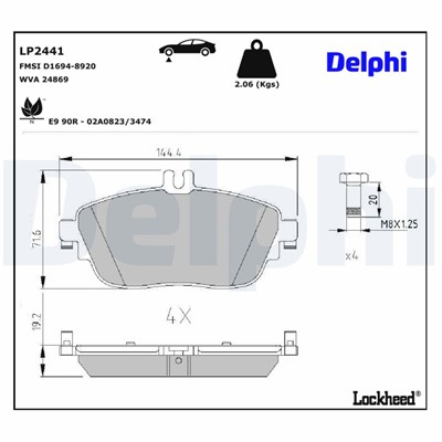 DELPHI LP2441 EAN: 5012759489390.