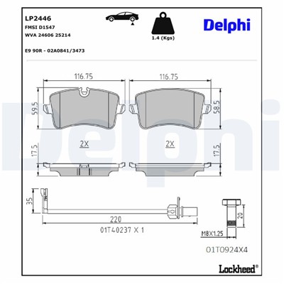 DELPHI LP2446 EAN: 5012759493182.