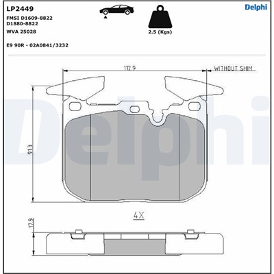 DELPHI LP2449 EAN: 5012759493212.