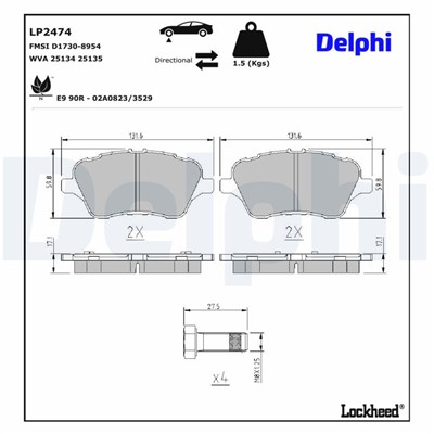 DELPHI LP2474 EAN: 5012759497289.