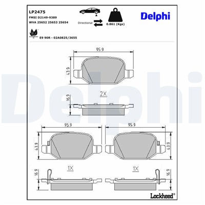 DELPHI LP2475 EAN: 5012759502570.