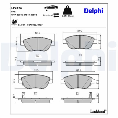 DELPHI LP2476 EAN: 5012759502587.