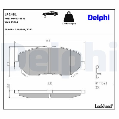 DELPHI LP2481 EAN: 5012759497654.
