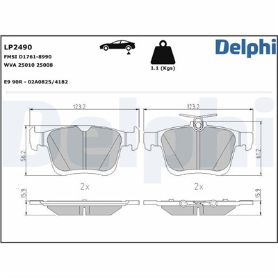 DELPHI LP2490 EAN: 5012759512456.