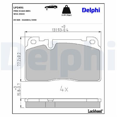 DELPHI LP2491 EAN: 5012759503119.