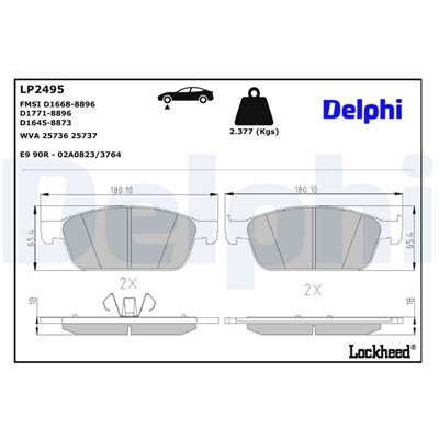 DELPHI LP2495 EAN: 5012759503102.