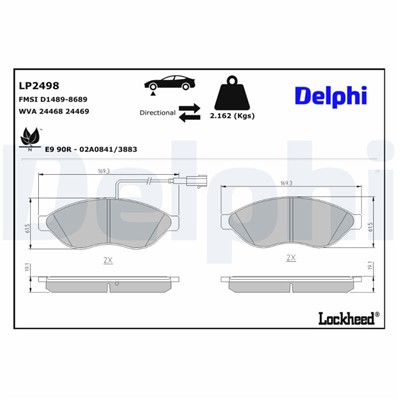 DELPHI LP2498 EAN: 5012759505649.