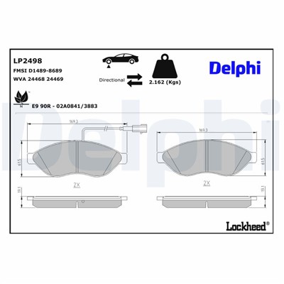 DELPHI LP2498 EAN: 5012759505649.