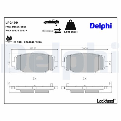DELPHI LP2499 EAN: 5012759507841.